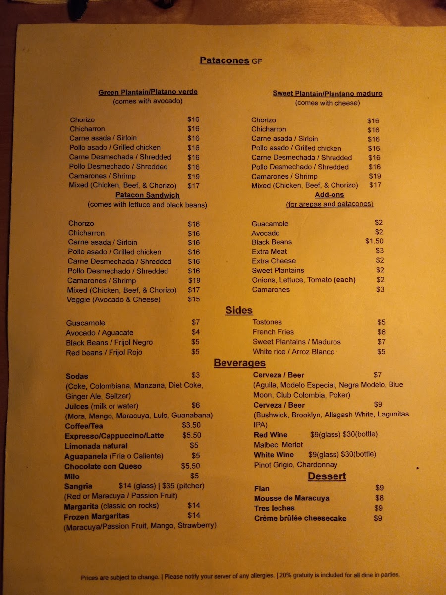 Arepa Lady Menu - Image 4